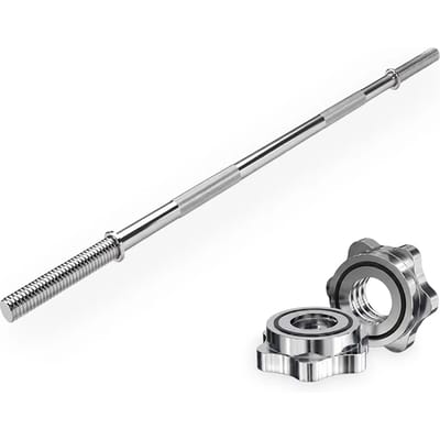 VirtuFit Halterstang - Barbell - Schroefsluiting - Fitness bar - Krachttraining - 120 cm - 30 mm
