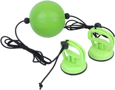 Boksbal Trainingsbal - Snelheidstrainer Reflexbal - Fitness Thuis - Zuignap Ophanging - 173 Gram - Zwart