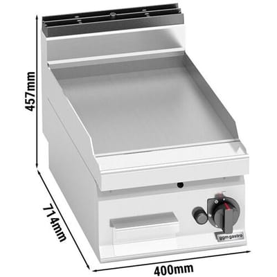 GGM Gastro Gas Bratplatte - 6,9 kW - Glatt Zilver