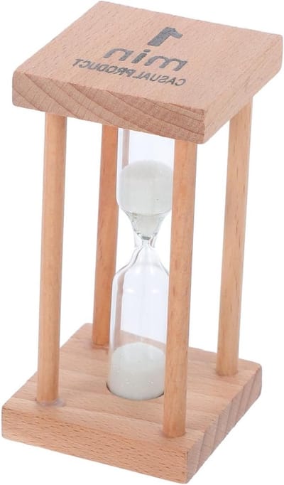 1-Minute Zandloper voor Kinderen, Trouwringen, Verjaardagscadeau, Muziekdoos, Festivalcadeau, Tijdmeter, Decoratie, Wit