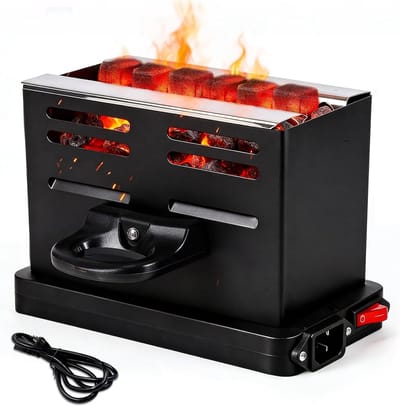 Elektrische Kolenaansteker voor Barbecue, Haard en Kampeergebruik - Compact en Krachtig