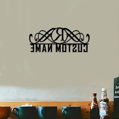 Metalen Naambord - Wanddecoratie Hanger - Huis Verfraaien - Gepersonaliseerd Ontwerp - 18 inch - Zwart