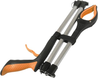 Grijpstok voor Ouderen - Grijpstok invalide - 109 cm Reacher Grijper met 360° Draaibare Kop - Helpende Hand Bereikhulp - oranje