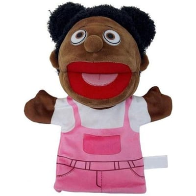 Cognitie   Afrikaanse Zwarte Huid Hand   Handpop Vinger  Vingerpoppetjes Handpop black