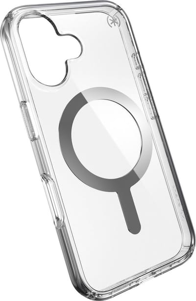 Speck hoesje geschikt voor Apple iPhone 16 - Slank - Kristalhelder - Valbescherming gecertificeerd tot 4 meter - Microban Antibacterieel - Presidio Perfect Clear lijn - Transparant