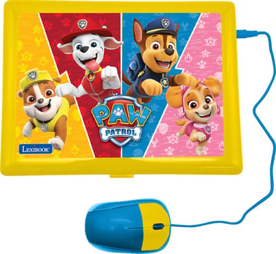Paw Patrol tweetalig pratende educatieve laptop met 170 activiteiten (85 in elke taal), groot scherm van 6,7 â€in het Engels en Duits