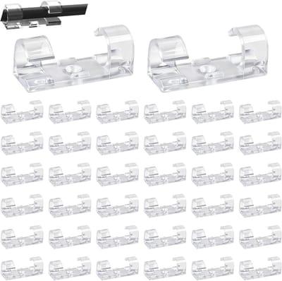 SolidKeus - 50 Stuks Zelfklevende Kabelbeheerclips voor Organisatie