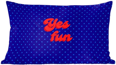 Sierkussens - Kussentjes Woonkamer - 60x40 cm - Yes fun - Rood - Blauw - Stippen