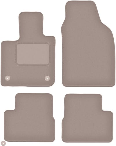 Beige veloursmatten voor: Fiat E-500X / 500x Electric crossover (2019-)
