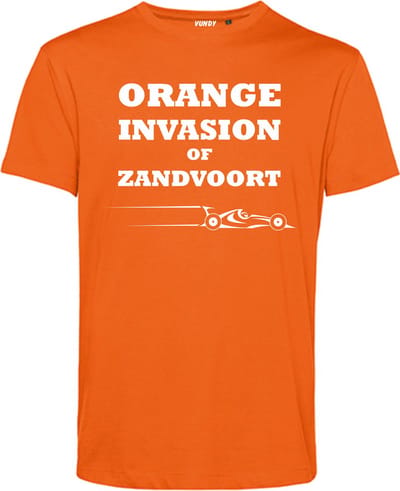 T-shirt Orange Invasion of Zandvoort | Formule 1 fan | Max Verstappen / Red Bull racing supporter | Oranje | maat XS