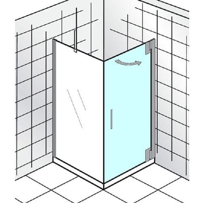 HSK K2P hinged door for side wall 75 x 200 cm stop right