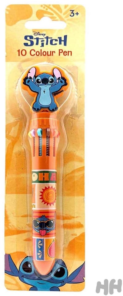 Disney Lilo & Stitch 10-Kleurenpen met Topper - oranje - 10 colour pen - 16,5 cm
