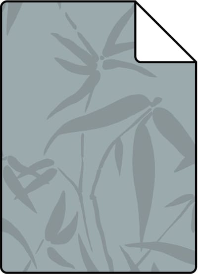 Proefstaal Origin Wallcoverings behang bamboe bladeren blauw - 26,5 x 21 cm - 347737-S