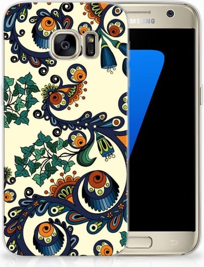 Siliconen Hoesje Samsung Galaxy S7 Barok Flower