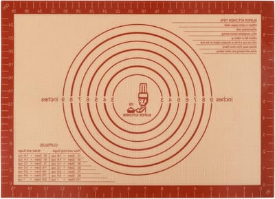 Siliconen Bakmat voor de Keuken - Antiaanbak & Antislip Deegmat, Herbruikbaar voor Macarons, Koekjes en Fondant, BPA-vrij (Rood, 42×30cm)