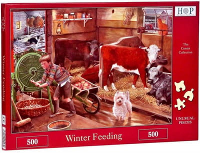 House of Puzzles Legpuzzel Winter Feeding – 500 Stukjes – 48 x 34 cm