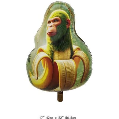 Italiaanse Brainrot Ballonnen Tun Tun Tung Sahur Figuren Verjaardagsdecoraties Feestartikelen Folie Helium Ballonnen Babyborrel Cadeau Speelgoed 1pcs beige