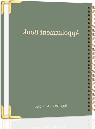 Afsprakenboek 2025-2026 - Agenda Planner - Langetermijnplanning - Uurplanner - 9 x 11 inch - Groen