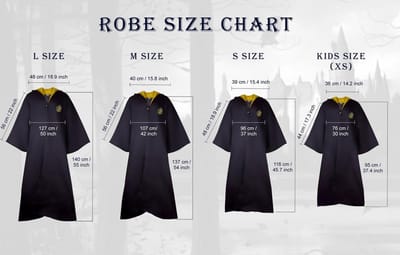 Harry Potter - Hufflepuff Wizard Robe / Huffelpuf tovenaar kostuum (L)