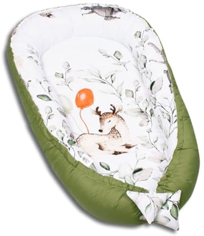2-zijdig babynest - knuffelnest voor baby's en zuigelingen - 100% katoen - cocon voor babybed