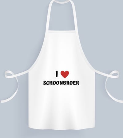 Akyol - i love schoonbroer Keukenschort - Broer - de liefste schoonbroer - verjaardag - cadeautje voor broer - broer artikelen - kado - geschenk - 82 bij 71 cm