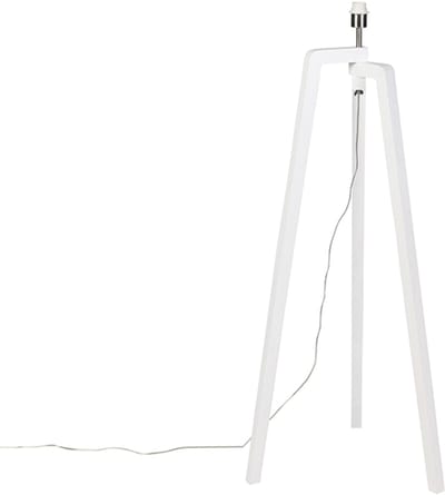 QAZQA puros - Moderne Tripod | driepoot vloerlamp | Staande Lamp - 1 lichts - H 1250 mm - Wit - Woonkamer | Slaapkamer