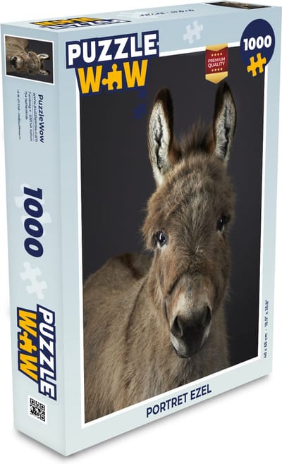 Puzzel Portret ezel - Legpuzzel - Puzzel 1000 stukjes volwassenen