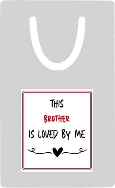 Hacebo® - this brother is loved by me metalen boekenlegger - Broer - iemand die houdt van zijn broer - verjaardag - cadeautje voor broer - broer artikelen - kado - geschenk Bladwijzer boekenleggers - 7.6 cm x 5cm