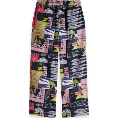 Scotch & Soda Girls All-over Printed Seersucker Pants Art Dept Collage Ant Taglia: 4 | Pantaloni Outlet | kids