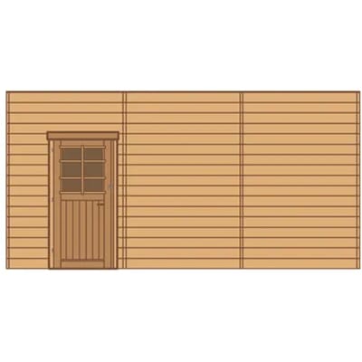 Solid Voorwand Enkele Deur Links Hout 480cm