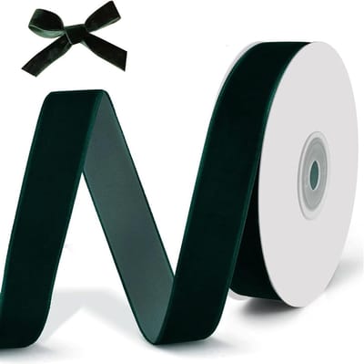 Groene Fluwelen Lint van 9 Meter, 20MM Breed voor Cadeaus, Creatieve Knutselprojecten en Kerstdecoraties