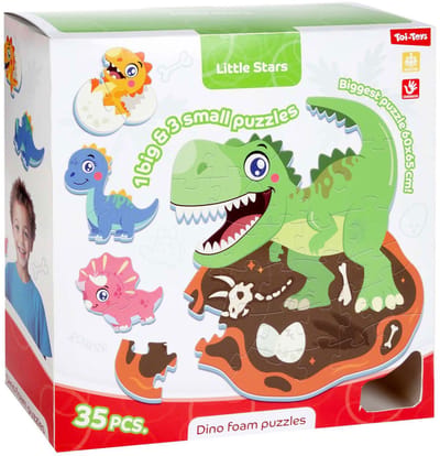 Toi-Toys Little Stars Foam Floor Puzzle Dino 36 pcs.