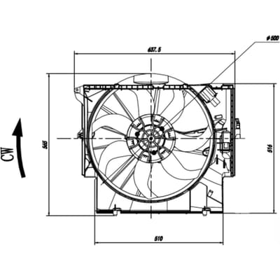 Koelventilatorwiel, motorkoeling NRF 47923