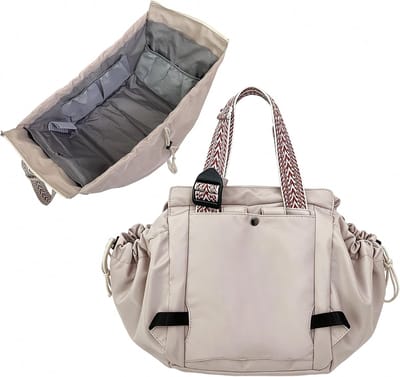 KZQ 3-in-1 multifunctionele reistas - Rugzak schoudertas en crossbody - Lichtgewicht met meerdere vakken - Perfect voor reizen werk en dagelijks gebruik - Gebroken wit