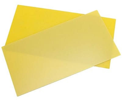 Glasvezel Plaat - Epoxy Laminaat - Onderdelen Maken - Hoge Sterkte - 300x150mm 1.6mm - Geel