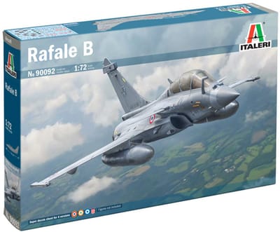 Italeri Modelbouwpakket Militaire voertuigen - 90092 Dassault Rafale B - Franse Straaljager Plastic - 1:72 - Modelbouw