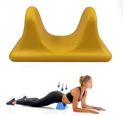 Psoas-spiermassager - Ontspanner van de heupbuigers - Zelfmassager - Stretchtrainer - Diepe weefselmassager - Geschikt voor het verlichten van spierspanning in de onderrug en het ontspannen van de heupbuigers - Geel