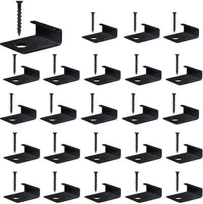 Dailygoods- Bevestigingsclips 50 stuks - Roestvrij Staal - Voor buitengebruik - Bevestigingsmateriaal - Eenvoudige montage - Inclusief schroeven