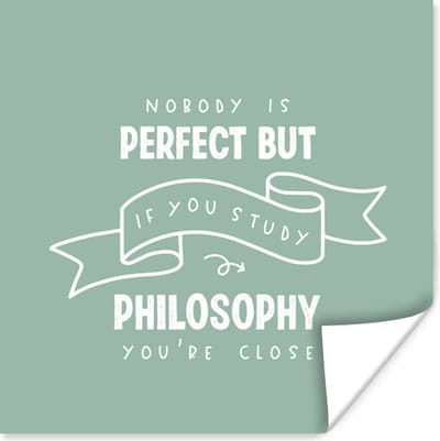 Poster Studenten - School - Filosofie - Universiteit - 100x100 cm XXL
