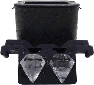 Professionele Crystal Clear Diamant IJsvorm - 2 IJsblokjes 5,5x5,5 cm - Mood4Whisky