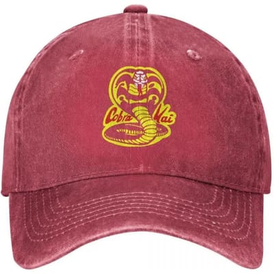 Hip Hop Baseballpet Verstelbare Pet Cobra Kai The Karate Kid Lente Herfst Pet Petten Slang Karate Dojo Anime Denim Casquette Adjustable gray