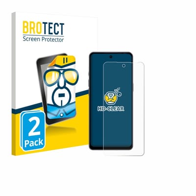BROTECT - Screenprotector voor Ulefone Note 18 Pro - Folie Beschermfolie transparant 2 Stuks