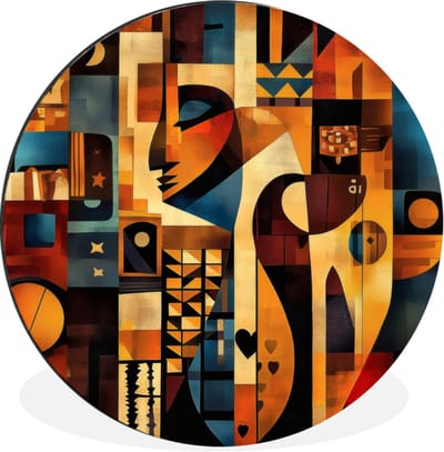 WallCircle - Wandcirkel - Muurcirkel - Figuren - Abstract - Symbolen - Aluminium - Dibond - 30x30 cm - Binnen en Buiten