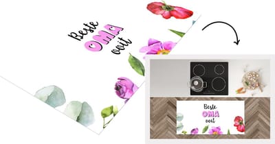Keukenloper - Loper keuken - Oma - Spreuken - Beste oma ooit - Quotes - 120x60 cm - Keukenloper vinyl
