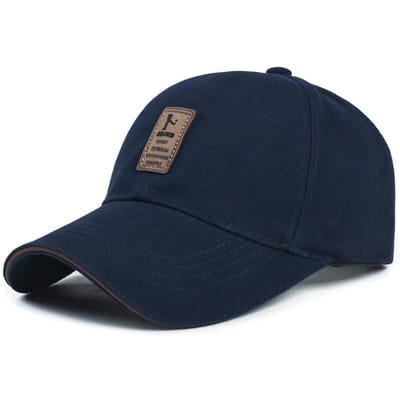 Casquette de Baseball structurée pour hommes et femmes, chapeau de soleil à rabat réglable en coton solide, pour Sports de plein air, Hip Hop, été bleu marine