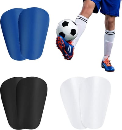 6 Paar Mini Scheenbeschermers Voetbal voor Kinderen en Volwassenen (3 Kleuren)