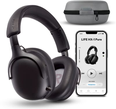 MEDION Over Ear koptelefoon HX-1 Pure (Bluetooth, draadloos, tot 100 u batterijduur, spatwaterdicht IPX4), zwart