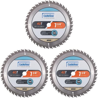 Cirkelzaagblad Set - Zaagbladen Hout - Precisie Zagen - 40 Tanden Carbide - 184mm 16mm - Zwart