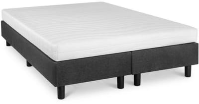 Nessa® - 160x200 Boxspring Studio Luxe Pocketvering HR matras Antraciet - Inclusief Orthopedisch Pocketvering Matras