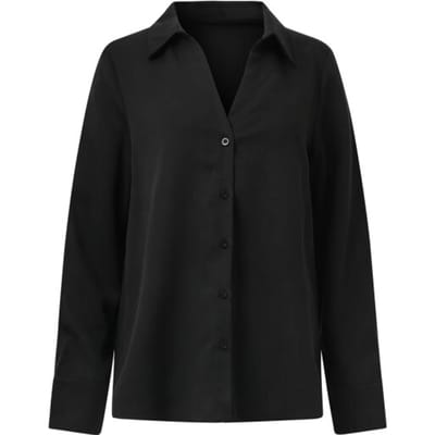 Smashed Lemon Doorknoopshirt met v hals & kraag |